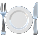 Emoji assiette et couverts